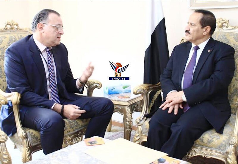 وزير الخارجية يلتقي الممثل المقيم لمنظمة الصحة العالمية